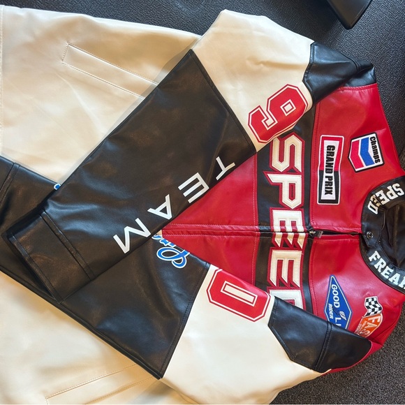 Copper Rivet Racing Leather Jacket - Picture 3 of 5